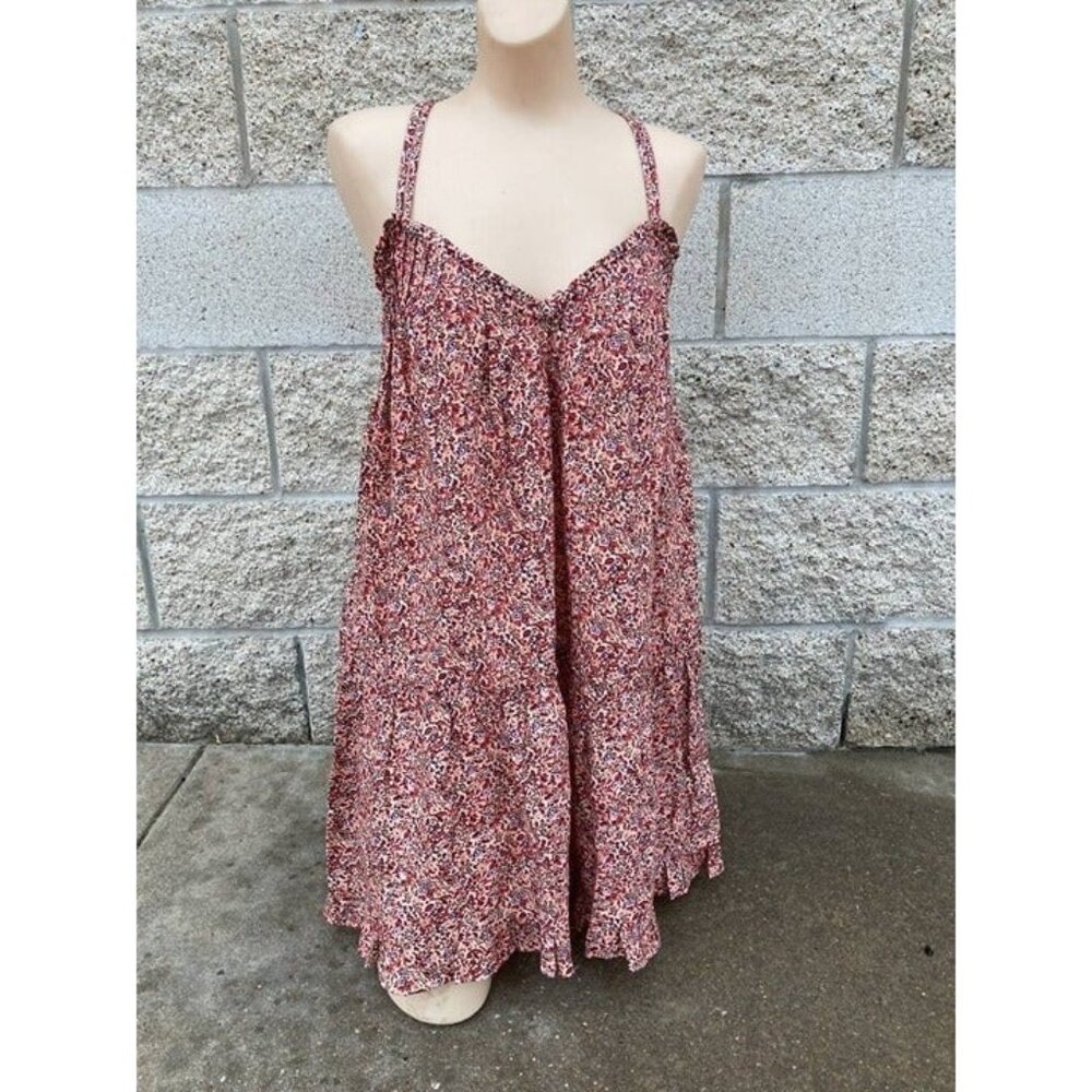 Universal Thread Women's Sleeveless Short Pintuck Dress Pink Floral XL
